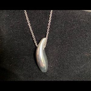 T&Co Frank Gehry Fish Pendant 17” sterling silver